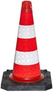 Trafikkjegler, refleks, H 750, 2 stk/pk, pris ved kjøp av 10 eller flere pakker Trafikkjegler, refleks, H 750, 2 stk/pk, pris ved kjøp av 10 eller flere pakker