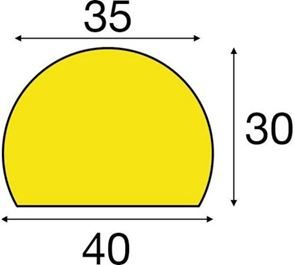 Varoituspehmuste, pintasuoja, 1 rulla à 5 m, pyöreä poikkileikkaus Varoituspehmuste, pintasuoja, 1 rulla à 5 m, pyöreä poikkileikkaus