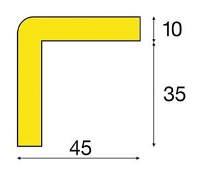 Varoituspehmuste, kulmien suojaus, punainen/valkoinen, 1 metri, L-muotoinen läpileikkaus, iso Varoituspehmuste, kulmien suojaus, punainen/valkoinen, 1 metri, L-muotoinen läpileikkaus, iso
