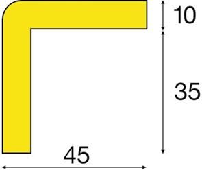 Varoituspehmuste, kulmien suojaus, punainen/valkoinen, 1 rulla á 5 m, L-muotoinen läpileikkaus, iso Varoituspehmuste, kulmien suojaus, punainen/valkoinen, 1 rulla á 5 m, L-muotoinen läpileikkaus, iso