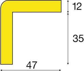Varoituspehmuste, kulmien suojaus, 1 metri, L-muotoinen läpileikkaus, iso Varoituspehmuste, kulmien suojaus, 1 metri, L-muotoinen läpileikkaus, iso
