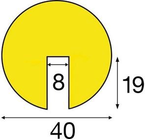 Kantbeskyttelse, individuel tilskæring, pris/m, rundt tværsnit Kantbeskyttelse, individuel tilskæring, pris/m, rundt tværsnit