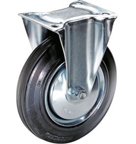 Massivgummihjul, stålfälg, ØxB 250x60 mm, fast hjul, max 295 kg Massivgummihjul, stålfälg, ØxB 250x60 mm, fast hjul, max 295 kg