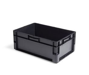 Muovilaatikko Eurolaatikko, kierrätysmuovia, 44 L, PxLxK 600x400x235mm Muovilaatikko Eurolaatikko, kierrätysmuovia, 44 L, PxLxK 600x400x235mm
