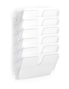 Blankettfack FLEXIPLUS för vägg, 6 A4 liggande, transparent Blankettfack FLEXIPLUS för vägg, 6 A4 liggande, transparent