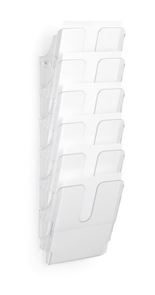 Blankettfack FLEXIPLUS för vägg, 6 A4 stående, transparent Blankettfack FLEXIPLUS för vägg, 6 A4 stående, transparent