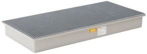 Skyddsbassäng för golv, med gallerdurk, LxBxH 1880x850x190 mm Skyddsbassäng för golv, med gallerdurk, LxBxH 1880x850x190 mm