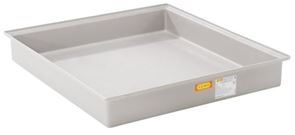 Skyddsbassäng för golv, utan gallerdurk, LxBxH 1280x1280x180 mm Skyddsbassäng för golv, utan gallerdurk, LxBxH 1280x1280x180 mm