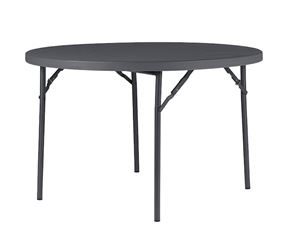 Hopfällbart bord Classic, plast/stål, mörkgå, diam 1200mm Hopfällbart bord Classic, plast/stål, mörkgå, diam 1200mm