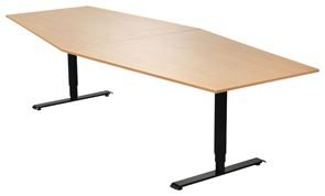Konferensbord Grande, 5600x1200 mm, bok/svart