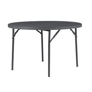 Hopfällbart bord Classic, plast/stål, mörkgå, diam 1800mm Hopfällbart bord Classic, plast/stål, mörkgå, diam 1800mm