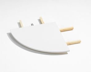 Vinkelplate til skolepult Hatty, 600x600 mm, hvit Vinkelplate til skolepult Hatty, 600x600 mm, hvit