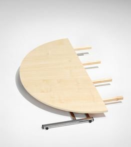 Gavelskiva till utbildningsbord Hatty, med stödben, 1200x600 mm, björk