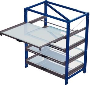 Industrikommode Arvin, 5-plan, 100% udvidelse, udtræk på langside Industrikommode Arvin, 5-plan, 100% udvidelse, udtræk på langside