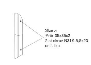 Pallereol Space, vertikalt pallestop, skarvrør