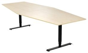 Konferensbord Grande, 2800x1200 mm, björk/svart Konferensbord Grande, 2800x1200 mm, björk/svart