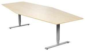 Konferensbord Grande, 2800x1200 mm, björk/silver Konferensbord Grande, 2800x1200 mm, björk/silver