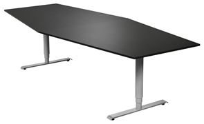 Konferensbord Grande, 2800x1200 mm, svart/silver Konferensbord Grande, 2800x1200 mm, svart/silver