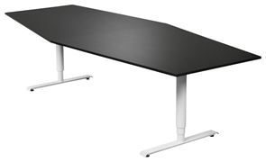 Konferensbord Grande, 2800x1200 mm, svart/vit Konferensbord Grande, 2800x1200 mm, svart/vit