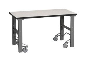 Arbejdsbord med hjul Tor, med nedsænkeligt stativ på hjul, 2000 x 800 mm, vinyl Arbejdsbord med hjul Tor, med nedsænkeligt stativ på hjul, 2000 x 800 mm, vinyl