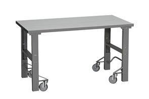 Arbejdsbord med hjul Tor, med nedsænkeligt stativ på hjul, 2000 x 800 mm, stål Arbejdsbord med hjul Tor, med nedsænkeligt stativ på hjul, 2000 x 800 mm, stål