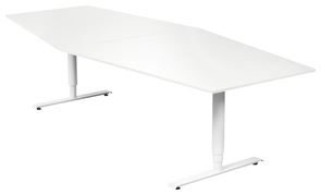 Konferensbord Grande, 5600x1200 mm, vit/vit