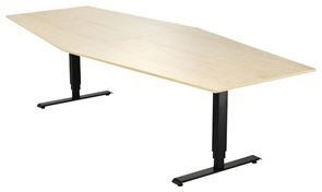 Konferensbord Grande, 5600x1200 mm, rektangulärt björk/svart Konferensbord Grande, 5600x1200 mm, rektangulärt björk/svart