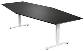 Konferensbord Grande, 5600x1200 mm, rektangulärt svart/vit Konferensbord Grande, 5600x1200 mm, rektangulärt svart/vit
