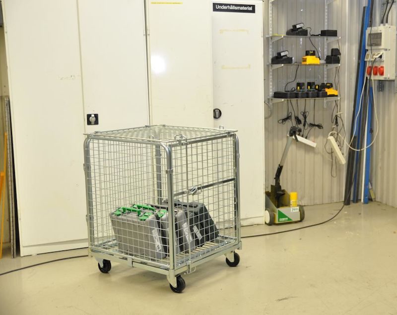 Sikkerhetscontainer, maks 400 kg, HxLxB 1000x720x830 mm | Gerdmans