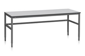 Arbejdsbord Embla, LxB 2000 x 800 mm, grå laminat 