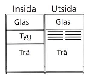 Skjermvegg Silence, med glassplate, 800x1500 mm, stoff-glass/ tre-glass, lysegrå, bjørk