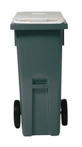 Avfallsbeholder PWS, 140 l, grå/hvit