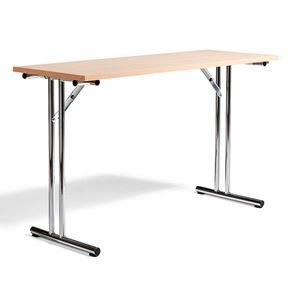 Konferencebord, sammenklappeligt, LxB 1200x450 mm, bøg / krom Konferencebord, sammenklappeligt, LxB 1200x450 mm, bøg / krom