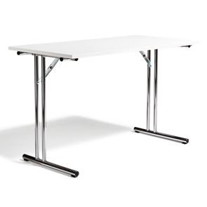 Konferencebord, sammenklappeligt, LxB 1200x600 mm, hvid / krom Konferencebord, sammenklappeligt, LxB 1200x600 mm, hvid / krom