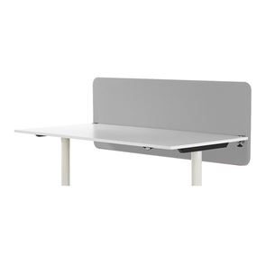 Bordsskärm Standard, med runda hörn, B 1600 mm, grå Bordsskärm Standard, med runda hörn, B 1600 mm, grå