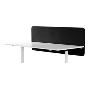 Bordsskärm Standard, med runda hörn, B 1800 mm, svart Bordsskärm Standard, med runda hörn, B 1800 mm, svart