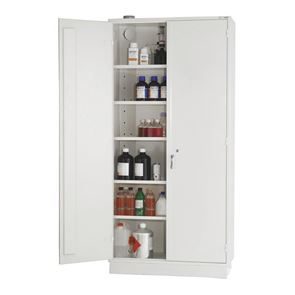 Kemikaalikaappi Alexander, LxSxK 1000x450x2095, valkoinen, koodilukolla Kemikaalikaappi Alexander, LxSxK 1000x450x2095, valkoinen, koodilukolla