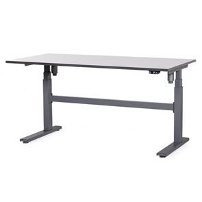 Hæve sænke Arbejdsbord Loke, BxD 2000x800 mm, grå HPL-laminat 24 mm Hæve sænke Arbejdsbord Loke, BxD 2000x800 mm, grå HPL-laminat 24 mm
