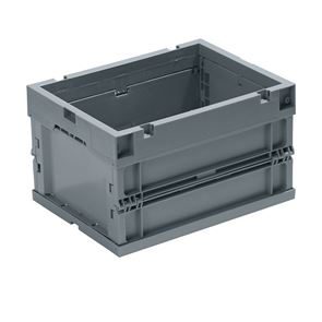 Foldekasse Vilmos, LxBxH 400x300x243 mm, grå, 4 stk/pk Foldekasse Vilmos, LxBxH 400x300x243 mm, grå, 4 stk/pk