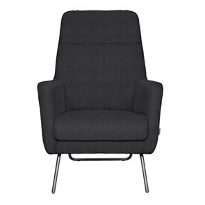 Nojatuoli Moss, korkea selkänoja, tummanharmaa kangas Nojatuoli Moss, korkea selkänoja, tummanharmaa kangas