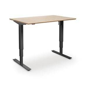 Höj och sänkbart skrivbord Atlanta Trend, rak, LxB 1200x800 mm, ek/svart Höj och sänkbart skrivbord Atlanta Trend, rak, LxB 1200x800 mm, ek/svart