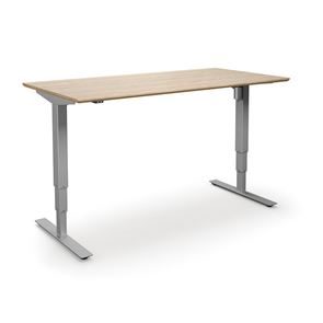 Höj och sänkbart skrivbord Atlanta Trend, rak, LxB 1600x800 mm, ek/silver Höj och sänkbart skrivbord Atlanta Trend, rak, LxB 1600x800 mm, ek/silver