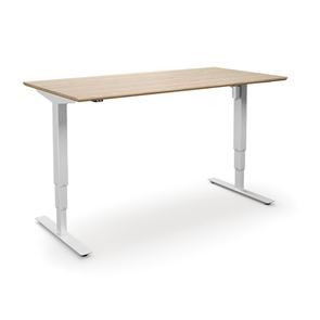 Höj och sänkbart skrivbord Atlanta Trend, rak, LxB 1600x800 mm, ek/vit Höj och sänkbart skrivbord Atlanta Trend, rak, LxB 1600x800 mm, ek/vit