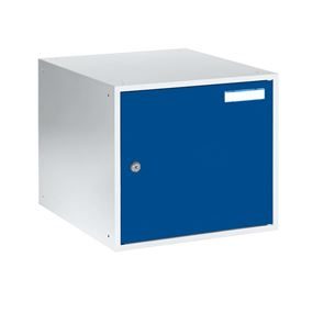 Lokerokaappi Kyro, LxSxK 400x450x350 mm, tummansininen ovi, vaaleanharmaa runko Lokerokaappi Kyro, LxSxK 400x450x350 mm, tummansininen ovi, vaaleanharmaa runko