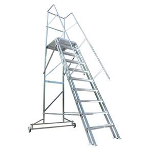 Plattformsstege Proffs, med skyddsräcke, 12 steg Plattformsstege Proffs, med skyddsräcke, 12 steg