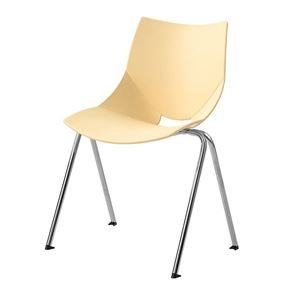 Kahvilatuoli Jonas, kromi/beige