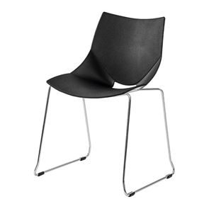 Kahvilatuoli Jonas, kelkkajalalla, kromi/musta