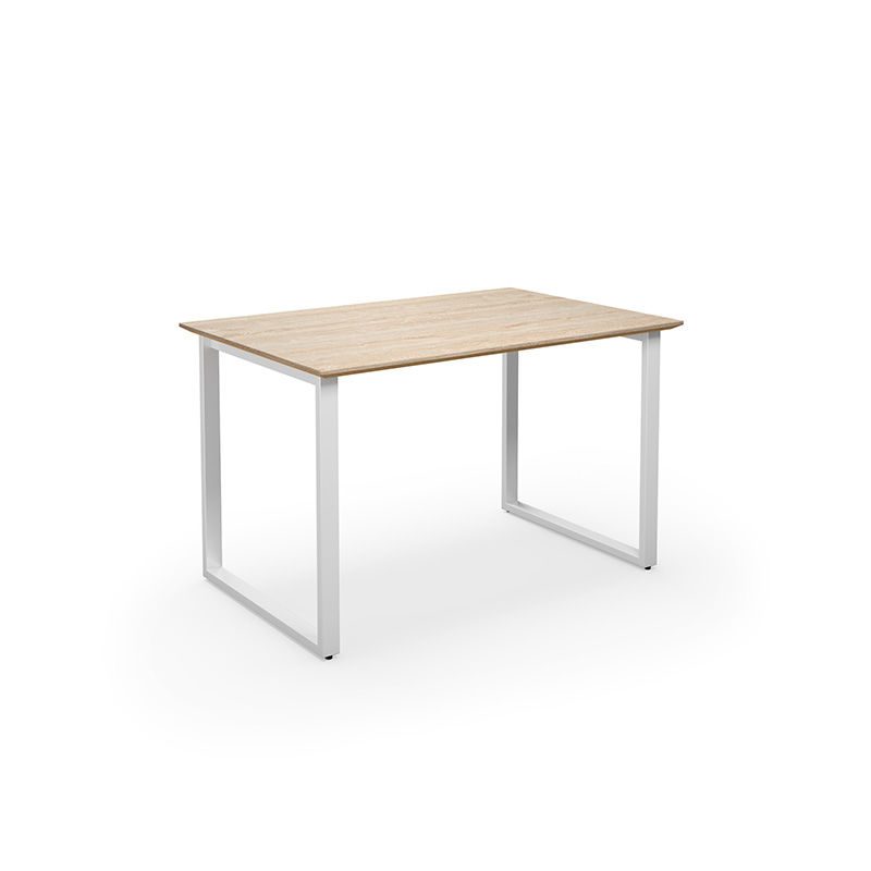 Bord DUO-O Trend, rak skiva, raka hörn, LxB 1200x800 mm, ek/vit | Gerdmans