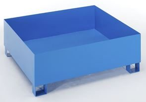 Valuma-allas, terästä Moa, PxLxK 1200 x 1200 x 415 mm, sertifioitu, jauhemaalattu sininen, ilman ritilää