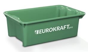 Lagerkasse Louise, volumen 13 l, 4-pak, vægge og bund lukkede, grøn Lagerkasse Louise, volumen 13 l, 4-pak, vægge og bund lukkede, grøn